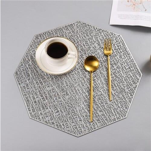 PVC Placemat Creativity Polygon Table Mat Insulation Home Supplies Desktop Decorative Kitchen Accessories