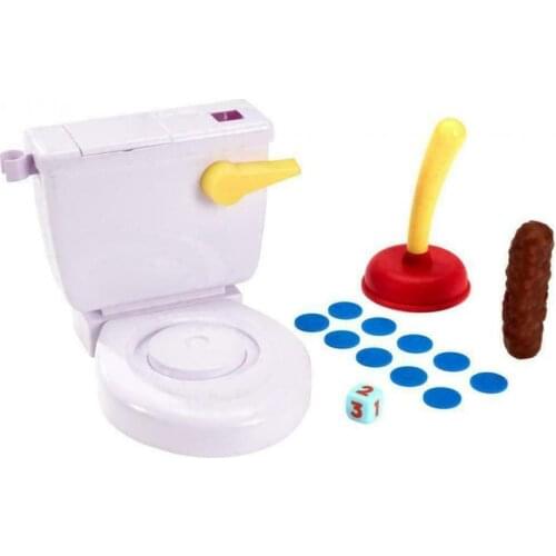Strange New Peculiar Pooping Toilet Spoof Poop Shoots Tricky Toys Flushing Toilet Toys Gags & Practical Jokes
