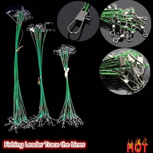 Lead Steel Fishing Leader Wire15/20/25cm Fishing Line Wire Leader Tippet Swivel Connector Lure Tracer Accessory Tresse expert
