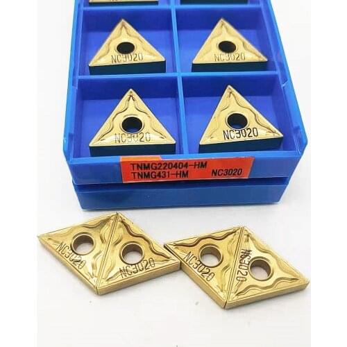 TNMG220404 HM NC3020 CNC cylindrical blade carbide blade high quality metal turning tool TNMG 220404 external turning tool