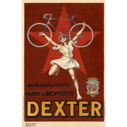 DEXTER CYCLES VINTAGE RETRO METAL TIN SIGN POSTER WALL PLAQUE