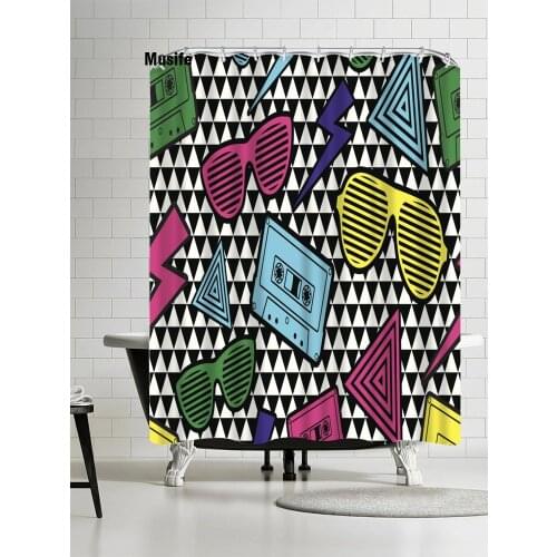 Musife Custom High Quality Music Art Shower Curtain Waterproof Bathroom Polyester Fabric Bathroom Curtain