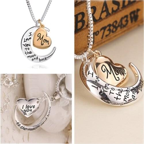 Womens Pendants Mothers Necklace With Heart Mothers Day Birthday Gift For Her