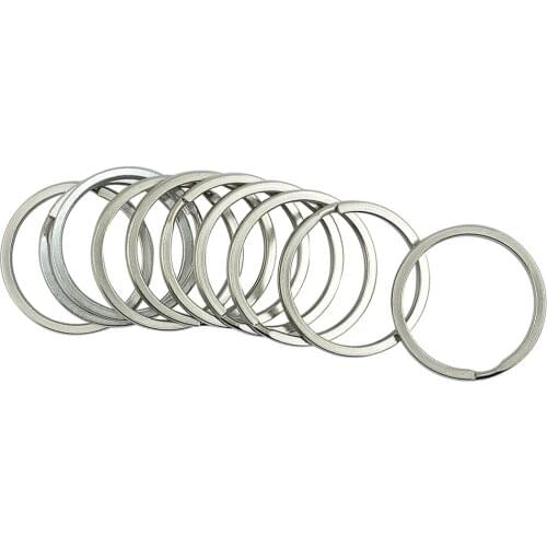 10 Pieces Stainless Steel Wire Key Split Jump Ring Connector Charm Holder Key Rings DIY Jewelry Crafts 25mm 35mm