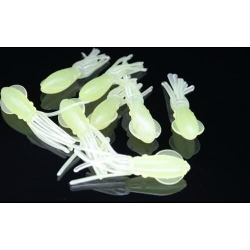 10pc/pack Luminous Squid bait large soft fakedsoft small glowing octopus sepia squid seasleeve fishbait