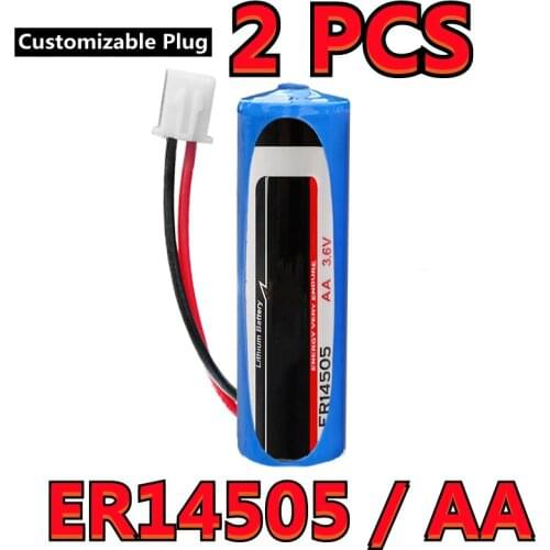 2PCS NEW Original For EVE ER14505 ASD-MDBT0100 AA 3.6V 2700mah PLC Lithium Battery With Connector (Customizable Plug)