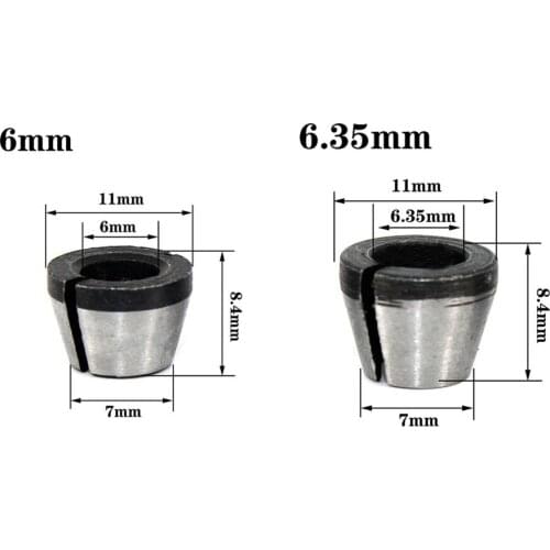 3pcs/set Router Bit Trimmer Collet Chuck Router Bit Engraving Machine 1/4"