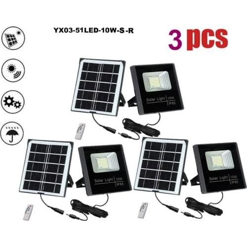3pcs 51leds Solar Light smart on at night Solar Garden Light Waterproof Outdoor Energy Saving Street Yard Path Home Lamp seperab