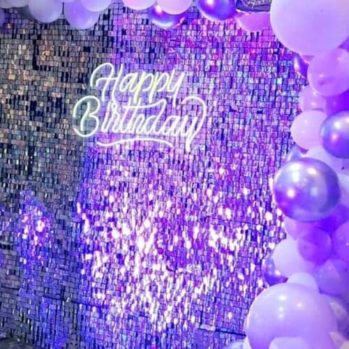 5000pc Shimmer Sequin For Air Activated Panel Wedding Backdrop Background Live Decoration Shimmering Turquoise Mirror Party Wall