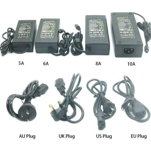 DC12V 5A 6A 10A led power supply AC to DC LED adapter transformer 100-240v power supply 12v Driver EU/US/UK/AU for strip light