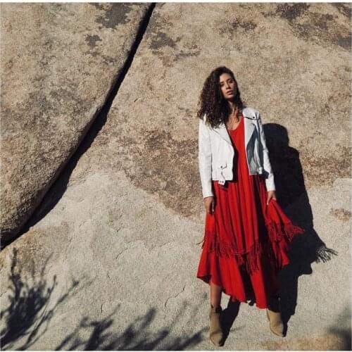 White Faux Leather Cropped Moto Jacket Heart Pattern Embroidery Rivet Rider Jacket Rocket Asymmetric Zipper Belted Biker Jacket