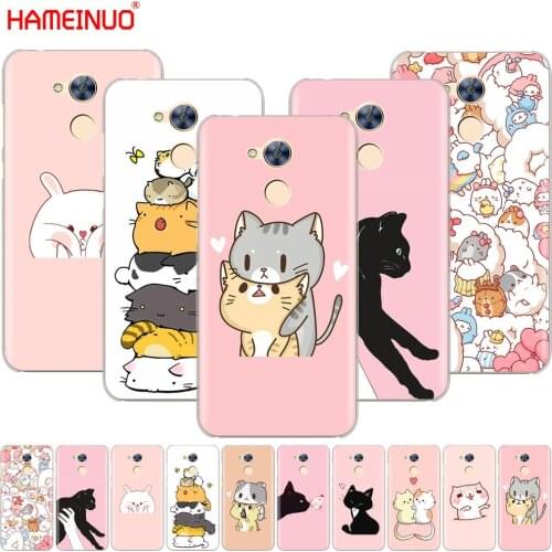 HAMEINUO Kawaii Molang Cartoon Anime dog cat Cover phone Case for Huawei Honor 10 V10 4A 5A 6A 7A 6C 6X 7X 8 9 LITE