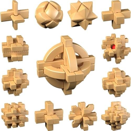 ZY-Wisdom Wooden puzzle Magic Ball Luban Lock Intelligence Ball Puzzle Adult Childrens Educational Toys Gift Rubix Cube Game