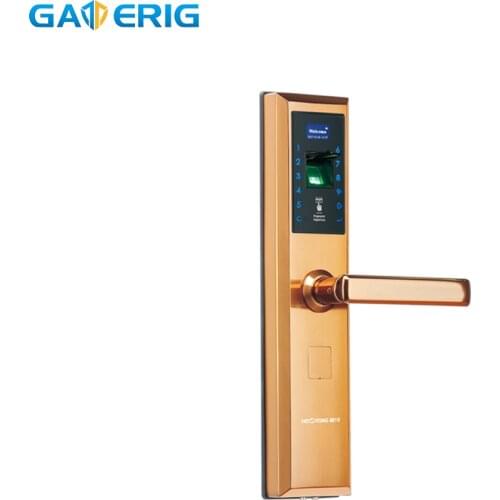 GATERIG Fingerprint Intelligent Lock Smart Password Unlock Rose Gold Silver Color for Hotel Open Door with IC Card