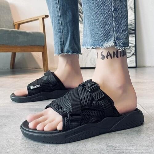 Summer Men Canvas Slippers Gladiator Beach Casual Shoes Men Slippers Sport Water Flip Flops Sandalia Masculina Zapatos De Hombre