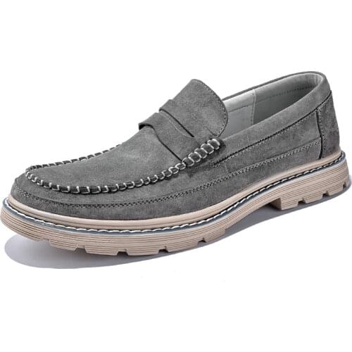 2021 New Mens Casual Leather Shoes Luxury Brand Designer Handmade Shoes Fashion Retro Style Outdoor Walking Shoes Big Size Hot