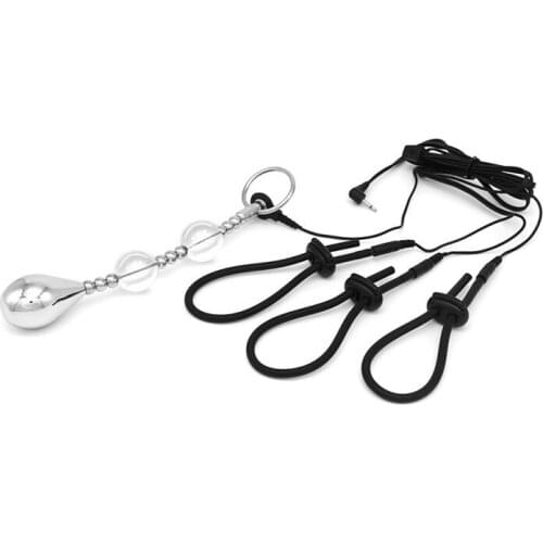 Male Electric Shock Penis Ring Cock Cages Medical Themed Adult Sex Toy For Men Electrical Stimulator Masturbator