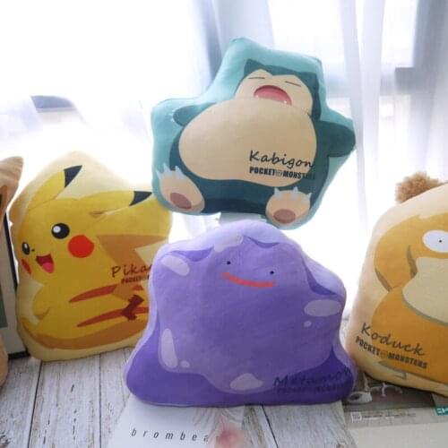 Anime Pokémon Pikachu Pillow Stuffed Plush Toy Doll Cushion Home Pillow Cushion Child Girl Holiday Birthday Gift
