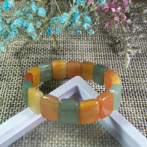 Natural Jin Si Yu Colour Bracelet Jewelry Lucy Exorcise Evil Spirits Auspicious Amulet Jade Bracelet Fine Jewelry