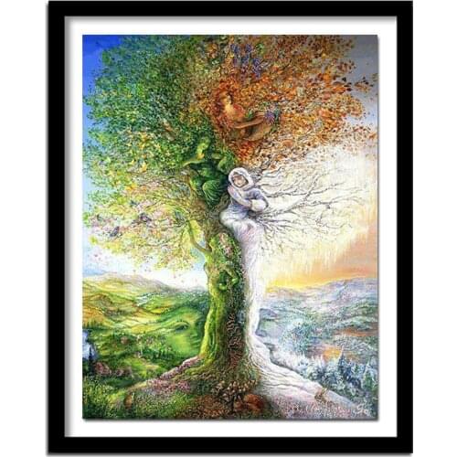 Landscape Diamond embroidery DIY diamond Painting Tree Fairy homes 5D cross stitch diamond home decor wall sticker decor