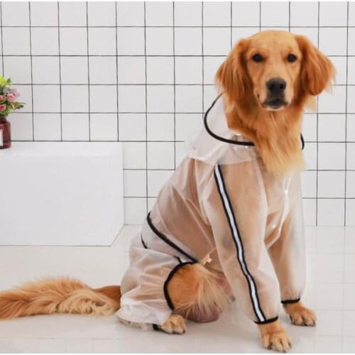 All-inclusive Dog Raincoat Golden Retriever Four-legged Hooded Transparent Large Dog Rain Coat Waterproof Big Dog Raining Coat