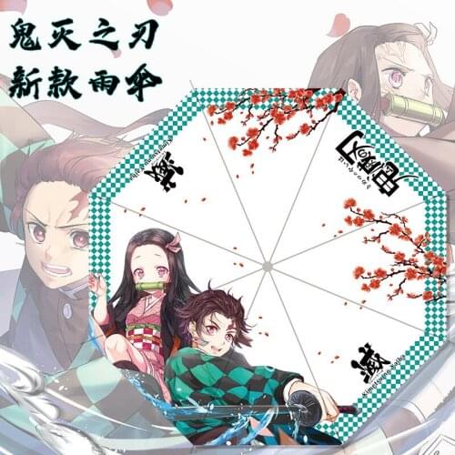 Popular Demon Slayer Kimetsu No Yaiba Cosplay Animation Surrounding New Umbrella Rain or Shine Umbrella Folding Personality