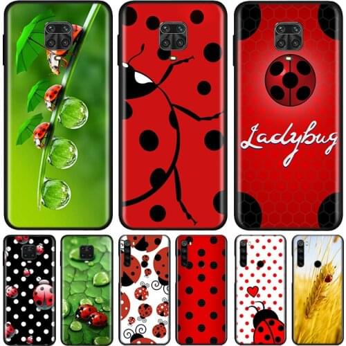 Seven-Star Ladybug Silicone Cover For Xiaomi Redmi Note 10 10S 9 9S Pro Max 9T 8T 8 7 6 5 Pro 5A Phone Case