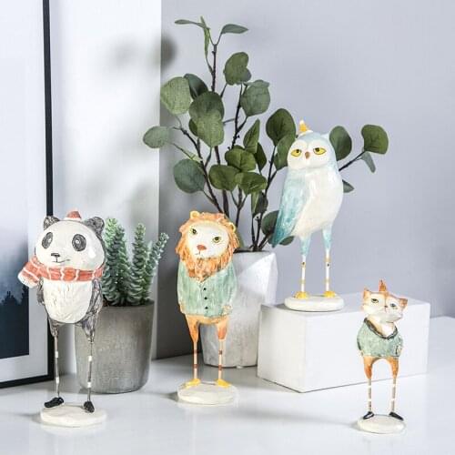 Nordic art creative animal ornament tabletop decoration Resin Statue Sculpture Festival gift