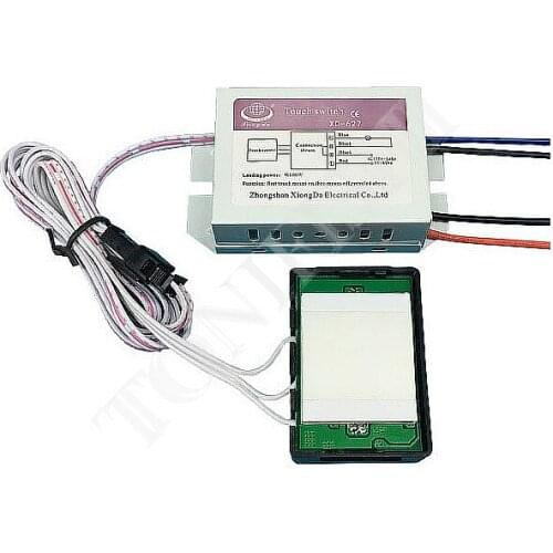 Bathroom glass touch switch blue turn red 220V (for energy saving lamp, LED) mirror DIY accessories