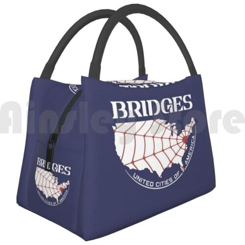 Cooler Lunch Bag Picnic Bag Bridges Logo Hideo Kojima Death Stranding Norman Reedus Bridges Metal Gear Kojima