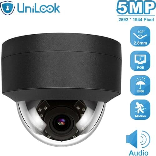 5MP Dome POE IP Camera Built-in Microphone Outdoor Security IR 30m H.265 Hikvision Compatible CCTV Video Surveillance ONVIF