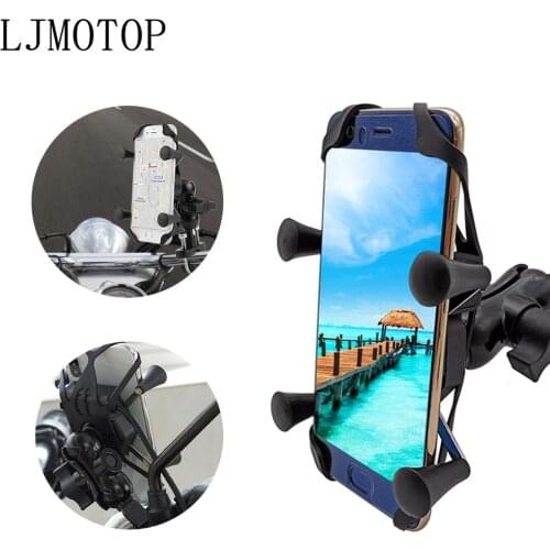 Universal Motorcycle phone holder Chargeable Wired USB 360 Rotation For Yamaha BT1100 XJR400 MT07 09 10 FZ07 09 FZ6 FAZER