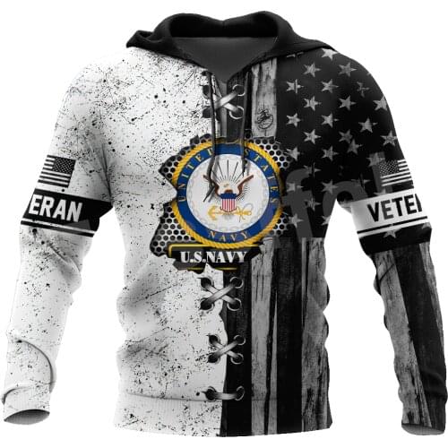 Tessffel Eagle Navy Army Veteran Military Camo Harajuku Pullover 3DPrint Streetwear Tracksuit Autumn Casual Hoodies Men/Women 11
