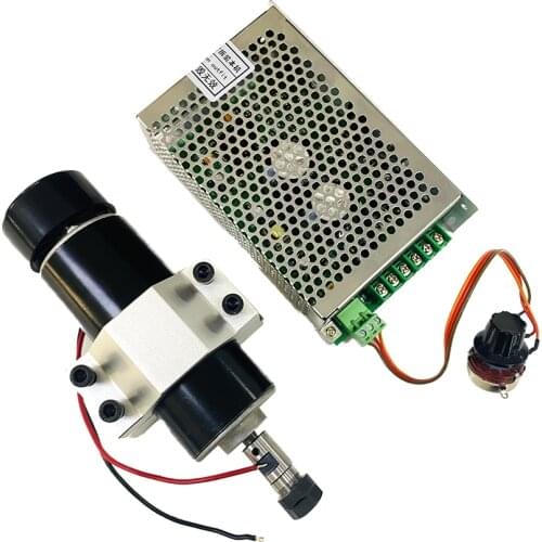 500W clamps Air cooled Air cooled spindle ER11 chuck CNC 0.5kw Spindle Motor + Power Supply speed governor
