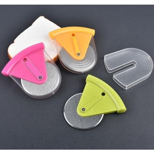 1PC New Round Shape Pizza Cutter Stainless Steel Pizza Wheels Cutting Knife Cake Bread Slicer Baking Pizza Tools LB 028