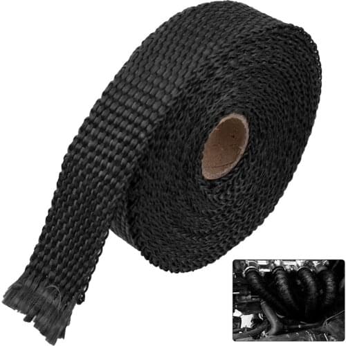 5M Roll Motorcycle Exhaust Header Pipe Heat Wrap Tape Thermal Protection Fiberglass Heat Shield+ 4 Ties Kit Exhaust Pipe Insulat