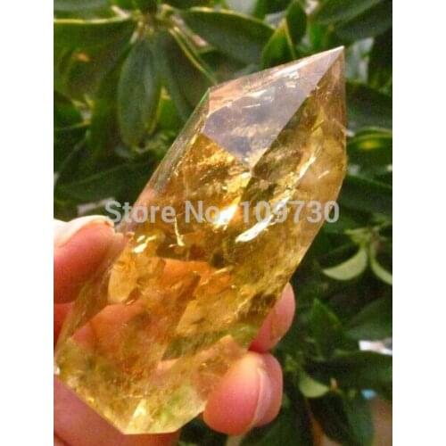 Free shipping 00794 AAA NATURAL CITRINE SMOKY QUARTZ CRYSTAL POINT Healing
