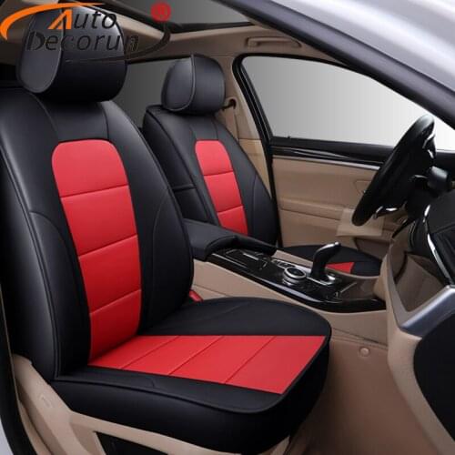AutoDecorun Perforated Genuine Leather Seat Covers for Subaru Impreza wrx 2008 2010-2014 Accessories Cars Seat Cover Protectors