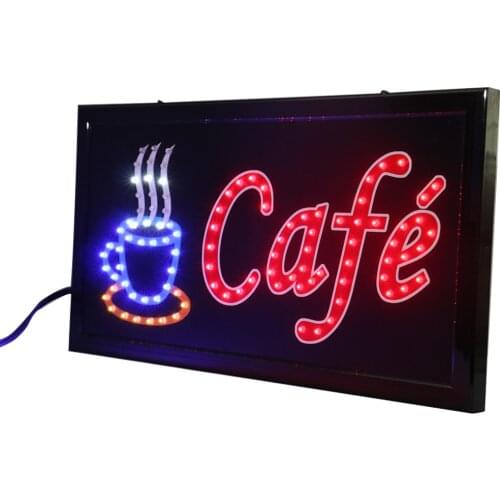 CHENXI 27 Styles New Led Coffee Shop Neon Signs Animated 19*10 Inch Coffee Cafe Store Business Open Led Advertising Light