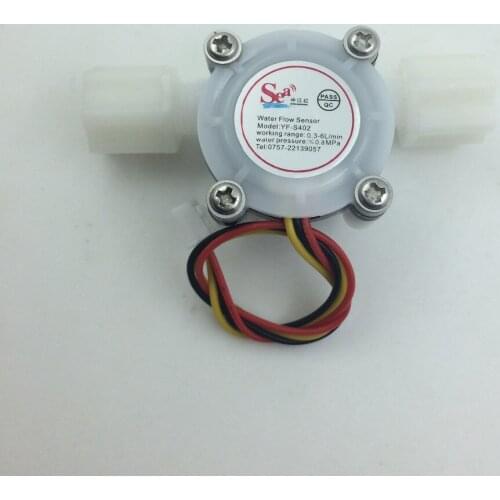 2PCS Water Flow Sensor Switch Meter Counter Indicator 0.3-6L/min DC3-24V RO Coffee Machine Water Purifier Flowmeter F=73*QL/Min