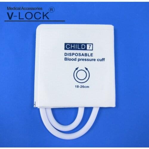 Child disposable blood pressure cuff , two tube cuff Without TPU Bladder