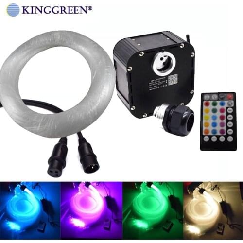 DMX512 RGB Twinkle 50W Fiber Optic Light Engine With Plastic Fiber Optic Cable LED Ceiling Starry Lights Kit For Ceiling Star