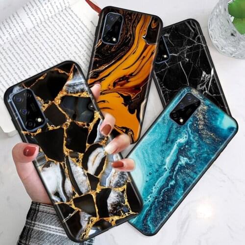 Granite Stone Marble Texture For Realme V15 X50 X7 X3 superzoom X2 C17 C11 C3 7i 7 6i 6S 6 5 Narzo 20 5G Pro Soft Phone Case