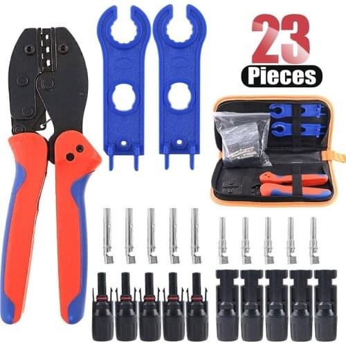 Photovoltaic connector crimping tool solar energy terminal crimper wrench wire stripper pliers crimp range 2.5/4/6mm2 tools