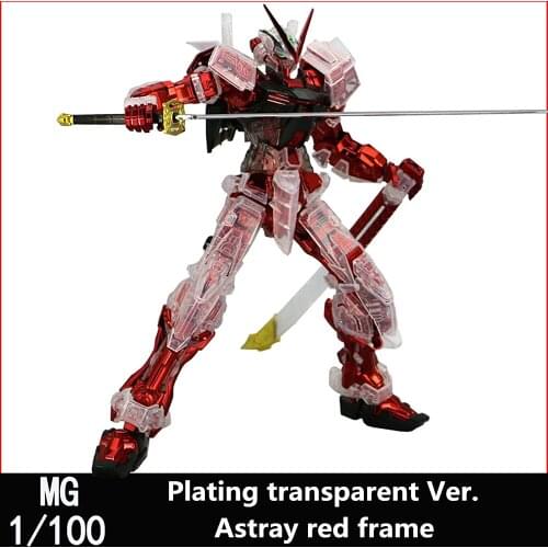 Jijiaxianqu model 1:100 MG Plating Transparent Astray Red Frame Gundam DJ024