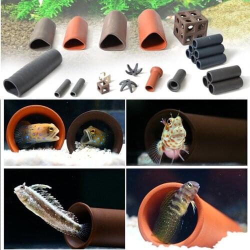 Ceramic Aquarium Decoration Fish Shrimps Shelter House Pottery Scorpion House Canister Simulation Stone Fish Tank Decor Great