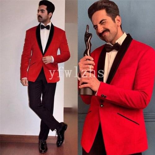 Handsome Shawl Lapel Groomsmen One Button Groom Tuxedos Mens Wedding Dress Man Blazer Prom Dinner (Jacket+Pants+Tie) A150