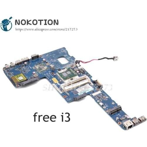 NOKOTION For Toshiba Satellite M600 M645 series Laptop Motherboard HM55 DDR3 Free CPU K000104150 NBQAA LA-6071P