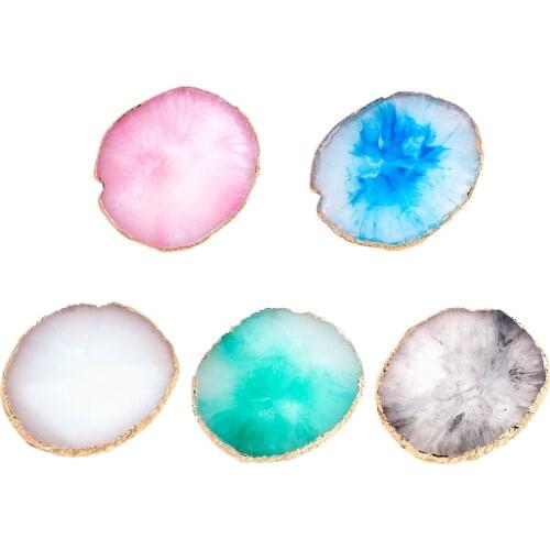 1 Pcs Resin Stone Color Palette False Nail Tips Drawing Nail Color Palette for Nail Color Mixing Display Manicure Palette