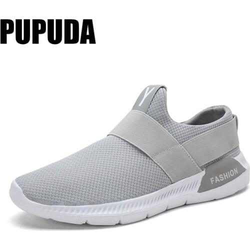 PUPUDA Men Soft Sneakers Breathable Men Casual Shoes No-slip new Male Air Mesh Men Shoes Tenis Shoes